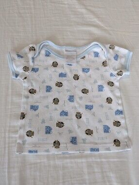 Vintage Sears Baby Short Sleeve Tee Cow Print Size 9 Months